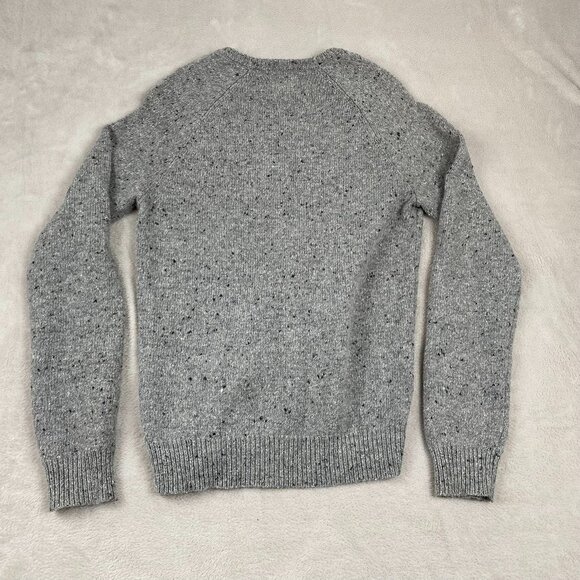 American Eagle Outfitters Men's Sweater S Gray Speckled Crewneck Cotton/Wool Ble - Picture 12 of 12